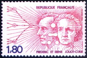 francobollo con coniugi Joliot-Curie